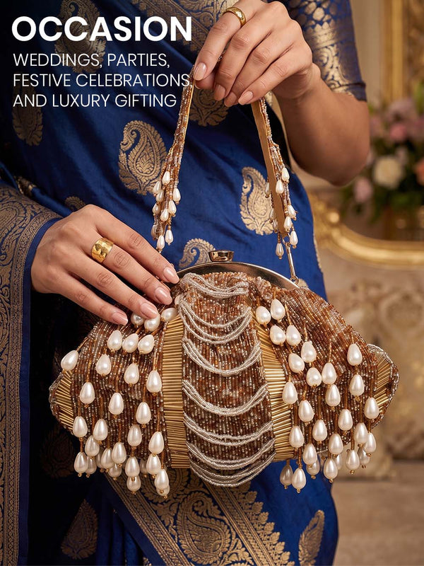 Women's Golden Potli Bag