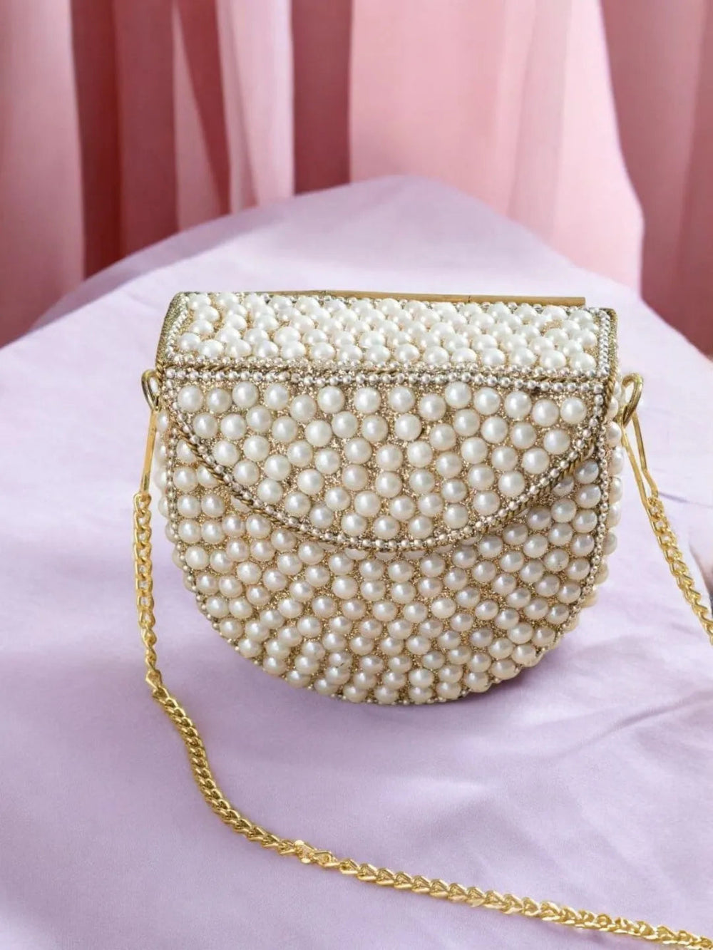 Mini Pearl Bag - Gold | HAQEEBA STUDIO