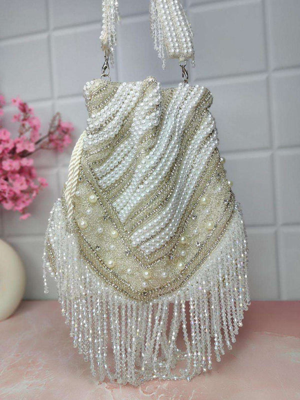 Designer Heavy Potli With Pearl N Stone Work