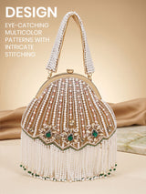 Women's Embroidered Shoulder Bag - Feature View 11