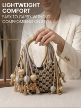 Women Gold Messenger Bag - Feature View 4