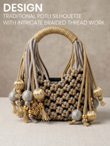 Women Gold Messenger Bag - Feature View 5