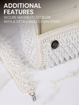 Net Pearl Embellished Clutch - Feature View 5