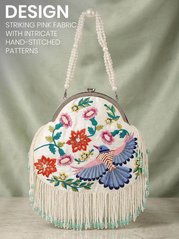 Women's White Potli Bag - Off White