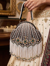 Women's Embroidered Shoulder Bag - Feature View 7