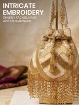 Nalki Beaded Evening Potli - Feature View 14