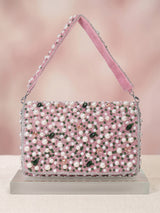 Designer Pearl Clutch Bag - Off White