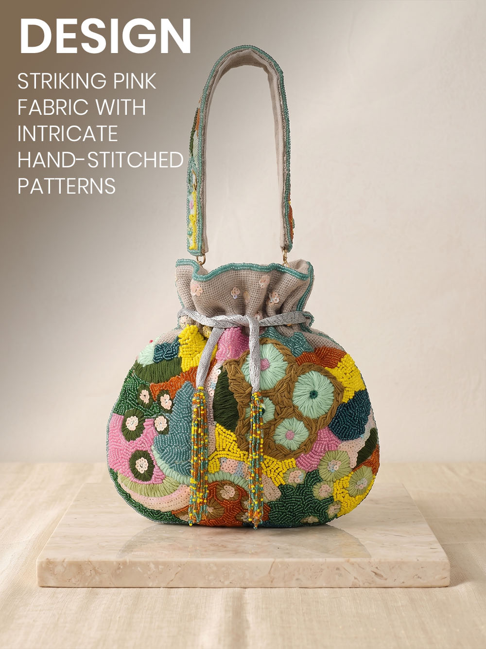 Handcrafted Women's Multicolor Potli - Multi Color