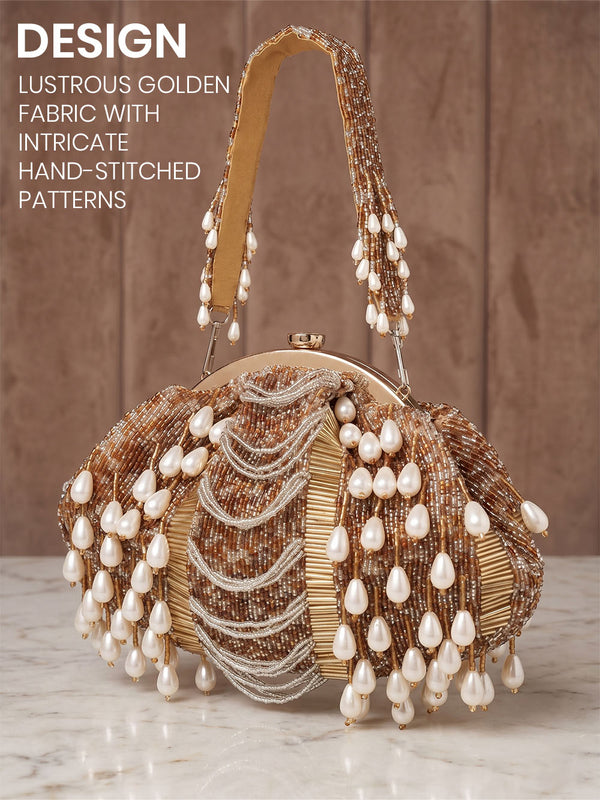 Women's Golden Potli Bag - Gold