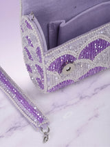 Floral Crystal Hand Clutch - Feature View 7