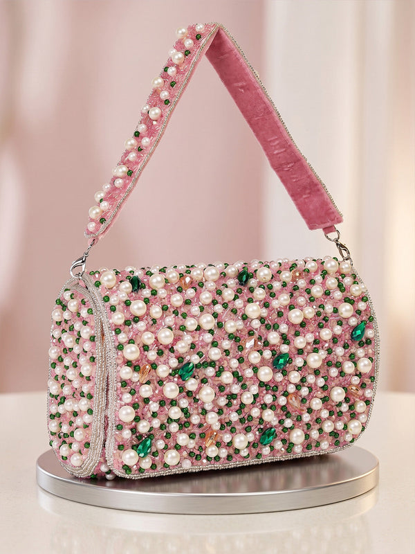 Designer Pearl Clutch Bag
