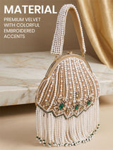 Women's Embroidered Shoulder Bag - Feature View 13