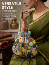 Handcrafted Women's Multicolor Potli - Feature View 2