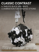 Women Black and White Potli - Feature View 3