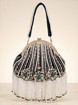 Women's Embroidered Shoulder Bag - Red