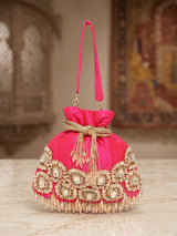 Women's Potli Bag - Magenta