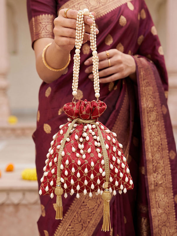 Women's Red Potli - Red