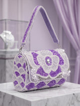 Floral Crystal Hand Clutch - Feature View 5