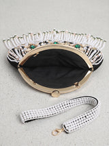Women's Embroidered Shoulder Bag - Feature View 9