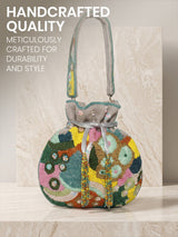 Handcrafted Women's Multicolor Potli - Feature View 4