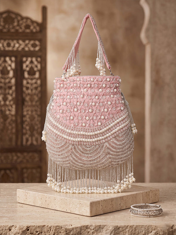 Half Load Potli Bag - Off White