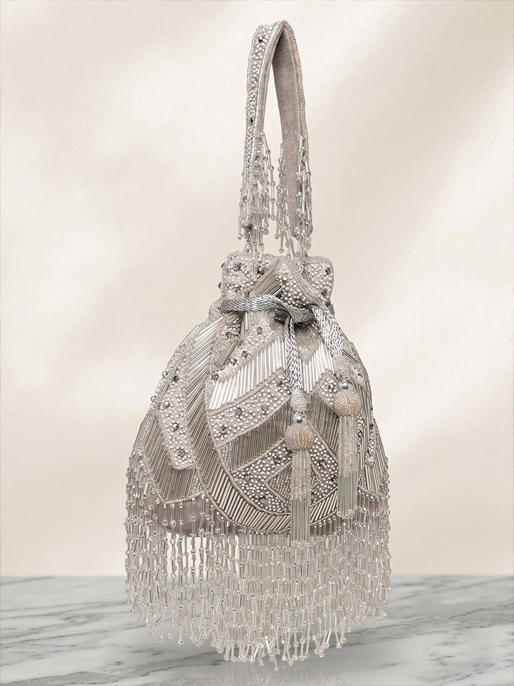 Nalki Beaded Evening Potli - Feature View 11
