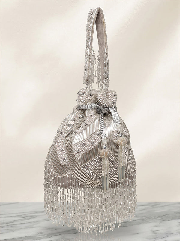 Nalki Beaded Evening Potli - Feature View 11