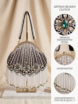 Women's Embroidered Shoulder Bag - Feature View 10