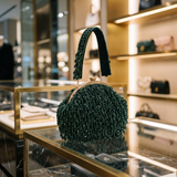 Designer Crystal Half Frame Clutch