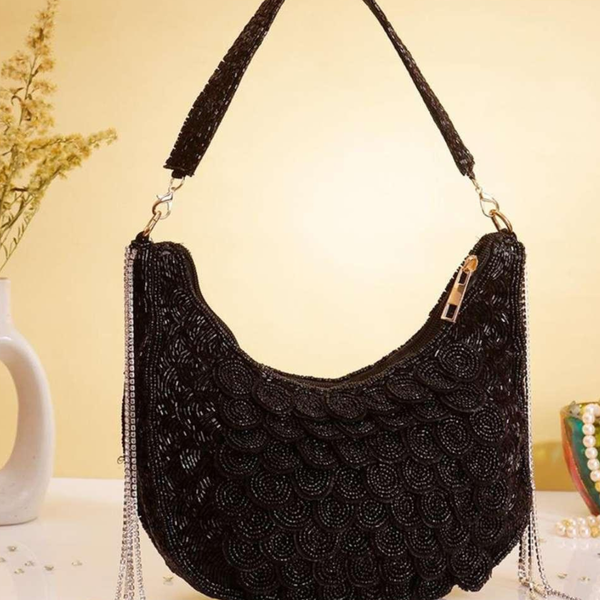 Designer Aarohi Embroidered Bag With Handle