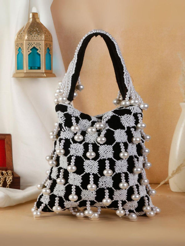 Designer Heavy Potli With Pearl Hanging