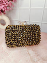 Oval Women Clutch - Black | HAQEEBA STUDIO