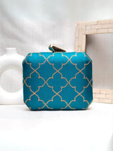 Ethnic Party Clutch - Blue | HAQEEBA STUDIO