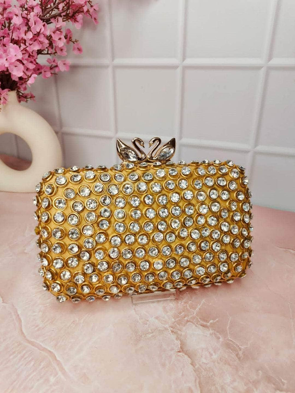 Oval Women Clutch - Brown | HAQEEBA STUDIO