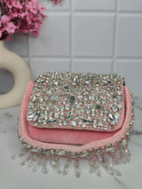 Mini Crystal Bag - Light Pink | HAQEEBA STUDIO