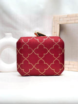Ethnic Party Clutch - Red | HAQEEBA STUDIO