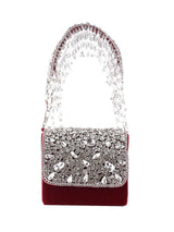 Mini Crystal Bag - Red | HAQEEBA STUDIO