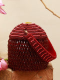 Round Embellished Box Clutch