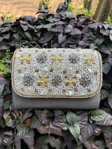 Embroidered Ethnic Clutch Bag - White | HAQEEBA STUDIO