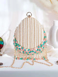 Heavy Designer Almond Shape Clutch
