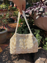 Vintage Floral Beaded Clutch Bag - View 8 | HAQEEBA STUDIO