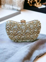 Womens Partywear Clutch Bag - Green | HAQEEBA STUDIO